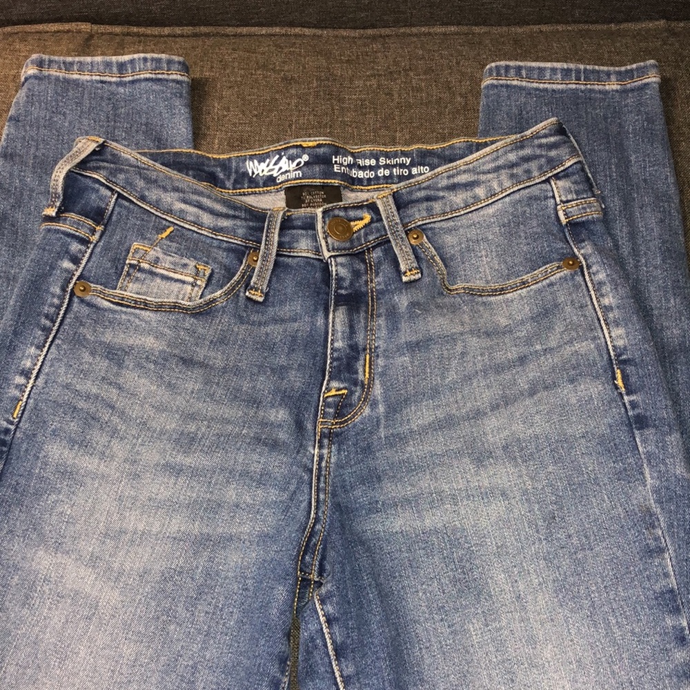 Mossimo High Rise Skinny Power Stretch Denim Jeans Comfy 5-Pocket Size 2S 26 - Picture 8 of 10